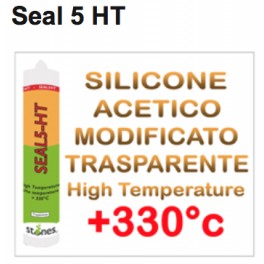 Silicone acetico modificato trasparente per alte temperature STONES
