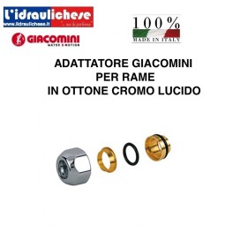 Adattatore cromato lucido GIACOMINI T178C  per tubi in rame DIAMETRO 12