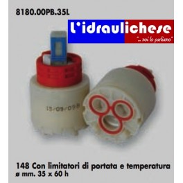 CARTUCCIA PER MISCELATORE 148 CON LIMITATORI DI PORTATA E TEMPERATURA MM.35X60H