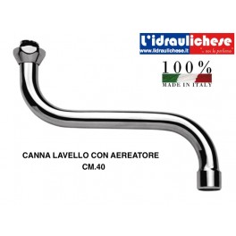 CANNA LAVELLO INFERIORE A "S" IN OTTONE CROMATO 3/4XCM.40 