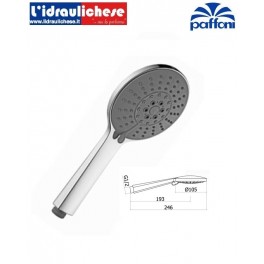 DOCCIA PAFFONI ZDOC 104CR  Brio 3 getti in ABS Ø105 mm attacco universale 1/2” 