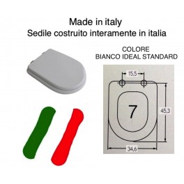 SEDILE NON ORIGINALE MADE IN ITALY PESANTE COLORE BIANCO IDEAL ST. IN MDS COMPATIBILE PER WC CALLA DELLA DITTA IDEAL STANDARD