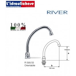 RIVER Bocca di erogazione orientabile per lavabo