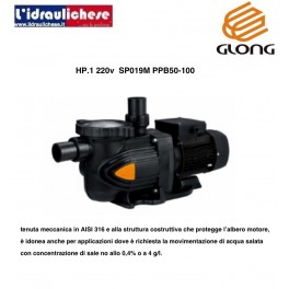 Elettropompa centrifughe autoadescante GLONG  per ricircolo Piscina hp.1 220v