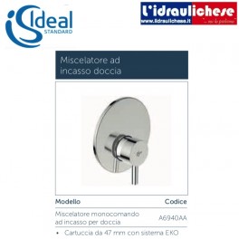 CERALINE MISCELATORE INCASSO DOCCIA A6940AA