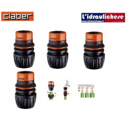 Raccordo Universal CLABER da 1/2” - 5/8” - 3/4”  (QUATTRO PEZZI)