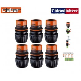 Raccordo Universal CLABER da 1/2” - 5/8” - 3/4”  (SEI PEZZI)