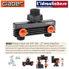 Presa a due vie 3/4″ maschio art. 8590 Claber