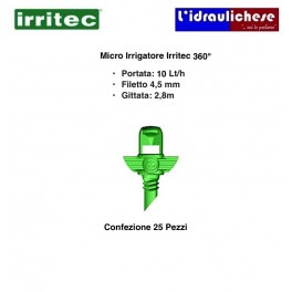 Micro Irrigatore IRRITEC spray 360° filetto 4,5 mm