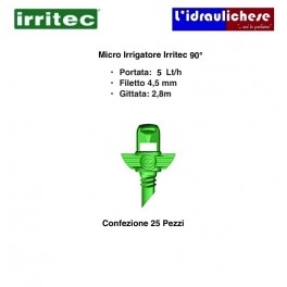 Micro Irrigatore IRRITEC spray 90° filetto 4,5 mm