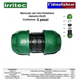 Manicotto IRRITEC 25x25 Confezione 5 Pezzi