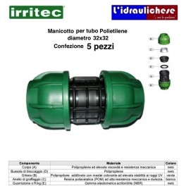 Manicotto IRRITEC 32x32 Confezione 5 Pezzi