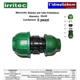 Manicotto IRRITEC 25x20 Confezione 5 Pezzi