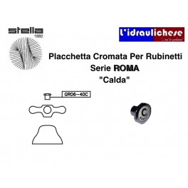 Ricambio Portaplacchetta cromo Serie Roma Da 1/2" acqua calda Stella GR06-40CCR