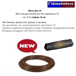 ALA GOCCIOLANTE MICRO MT.15 DIAMETRO 6mm  PASSO 15