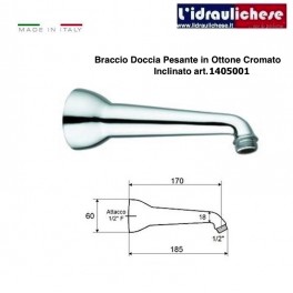 Braccio doccia in Ottone Pesante cm.18,5  