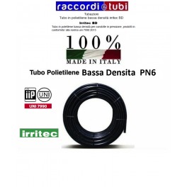 TUBO POLIETILENE Ø 20 PN 6 BD Mt.100 IRRITEC Made Italy