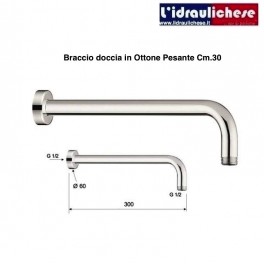 Braccio doccia in Ottone Pesante CM.30