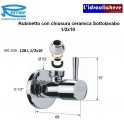 RUBINETTO SOTTOLAVABO REMER CON CHIUSURA CERAMICA 1/2X10