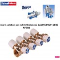 Acorn Collettore con Rubinetti 4 vie in ottone 3/4x15x15x15x15
