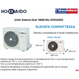 HOKKAIDO UNITA' ESTERNA DUAL 18000 BTU HCKU53Z2