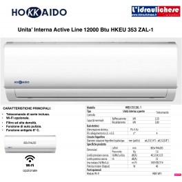 HOKKAIDO UNITA' INTERNA 12000 BTU HKEU353ZAL1