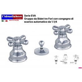 BATTERIA BIDET EVA TRE FORI 