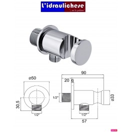 SUPPORTO DOCCETTA IN OTTONE CROMATO 