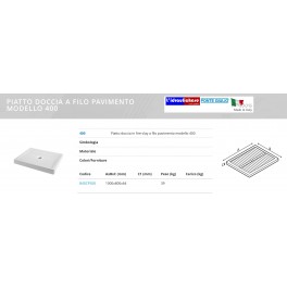 PIATTO DOCCIA A FILO PAVIMENTO MODELLO 400  PONTE GIULIO 1000X800  B40CPS08