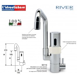 RIVER RUBINETTO MISCELATORE  ELETTRONICO DA LAVELLO E2110