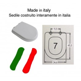 SEDILE NON ORIGINALE MADE IN ITALY PESANTE COLORE BIANCO EUROPEO IN MDS COMPATIBILE PER WC CALLA DELLA DITTA IDEAL STANDARD