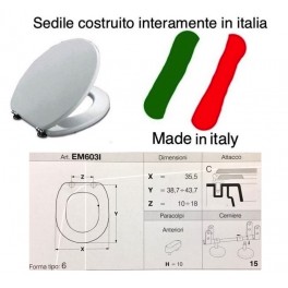 SEDILE MADE IN ITALY PESANTE BIANCO IN MDS GALASSIA M2 CM.50/FALERI F-CONCEPT SOSPESO