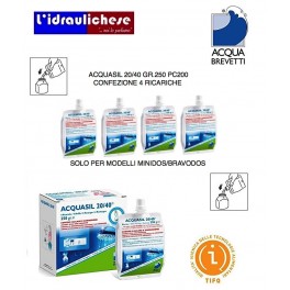 ACQUASIL PC200  20/40  CONFEZIONE 4 BUSTE DA 250GR - ANTICORROSIVO ANTINCROSTANTE PER POMPE MINIDOS E BRAVADOS