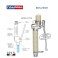 RIVER doccia lavastoviglie in ottone cromato 800/2000