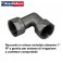 Raccordo in ottone Nichelato diametro 1" a gomito FF per sistema di irrigazione a collettore componibile