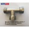 Raccordo in ottone Nichelato diametro 1" a TE MF per sistema di irrigazione a collettore componibile