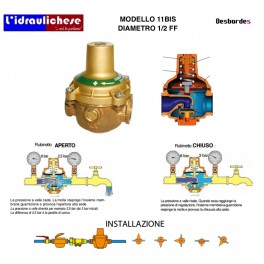 RIDUTTORE DI PRESSIONE DESBORDES 11BIS DIAMETRO 1/2 FF