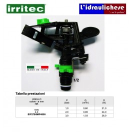 Irrigatore a battente Settoriale IRRITEC CP27  Diametro 1/2”M 