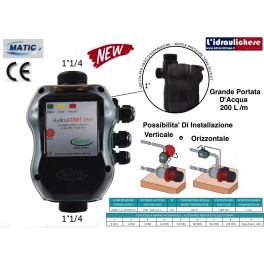 PRESSOFLUSSOSTATO HYDROSTART MATIC 1.1/4 220V MAX.HP.2