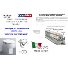 SEDILE IDEAL STANDARD SERIE LINDA BIANCO EUROPEO