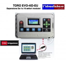 PROGRAMMATORE Di ultima generazione TORO EVO-4ID-EU Espansione Da 4 a 16 settori modulari