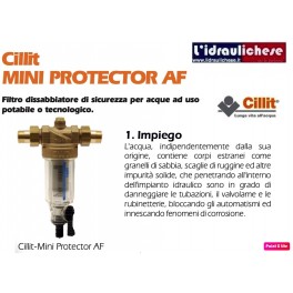 Filtro CILLIT MINI PROTECTOR DIAMETRO 3/4 ART.010452AA Filtro CILLIT MINI PROTECTOR DIAMETRO 3/4 ART.010452AA