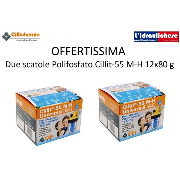 Cillichemie Cillit-55 M-H Uni Polifosfati X Immuno 12X80 Gr Due confezioni  - Lidraulichese