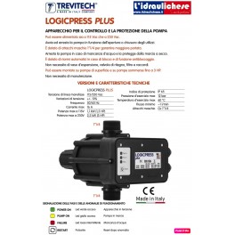 PRESSOFLUSSOSTATO LOGICPRESS PLUS TREVI 1.1/4 230V PRESSOFLUSSOSTATO LOGICPRESS PLUS TREVI 1.1/4 230V