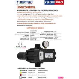 PRESSOFLUSSOSTATO LOGICONTROL TREVI 1.1/4 CON REGOLAZIONE DELLA PRESSIONE PRESSOFLUSSOSTATO LOGICONTROL TREVI 1.1/4 CON REGOLAZIONE DELLA PRESSIONE