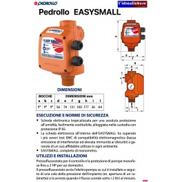 PRESSOFLUSSOSTATO PEDROLLO EASYSMALL 2HP PRESSOFLUSSOSTATO PEDROLLO EASYSMALL 2HP